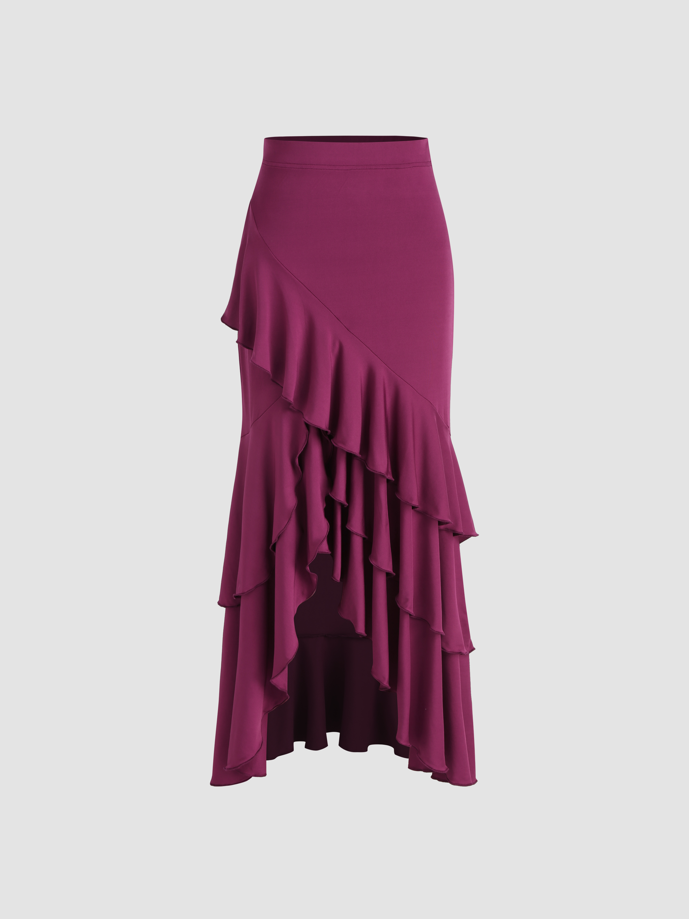 Dark Purple Taffeta Ruffle Skirt – Faire Treasures